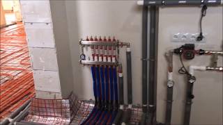 Комбинированная система отопления радиаторы и теплый пол  . Дом 200 м2 г.Белгород