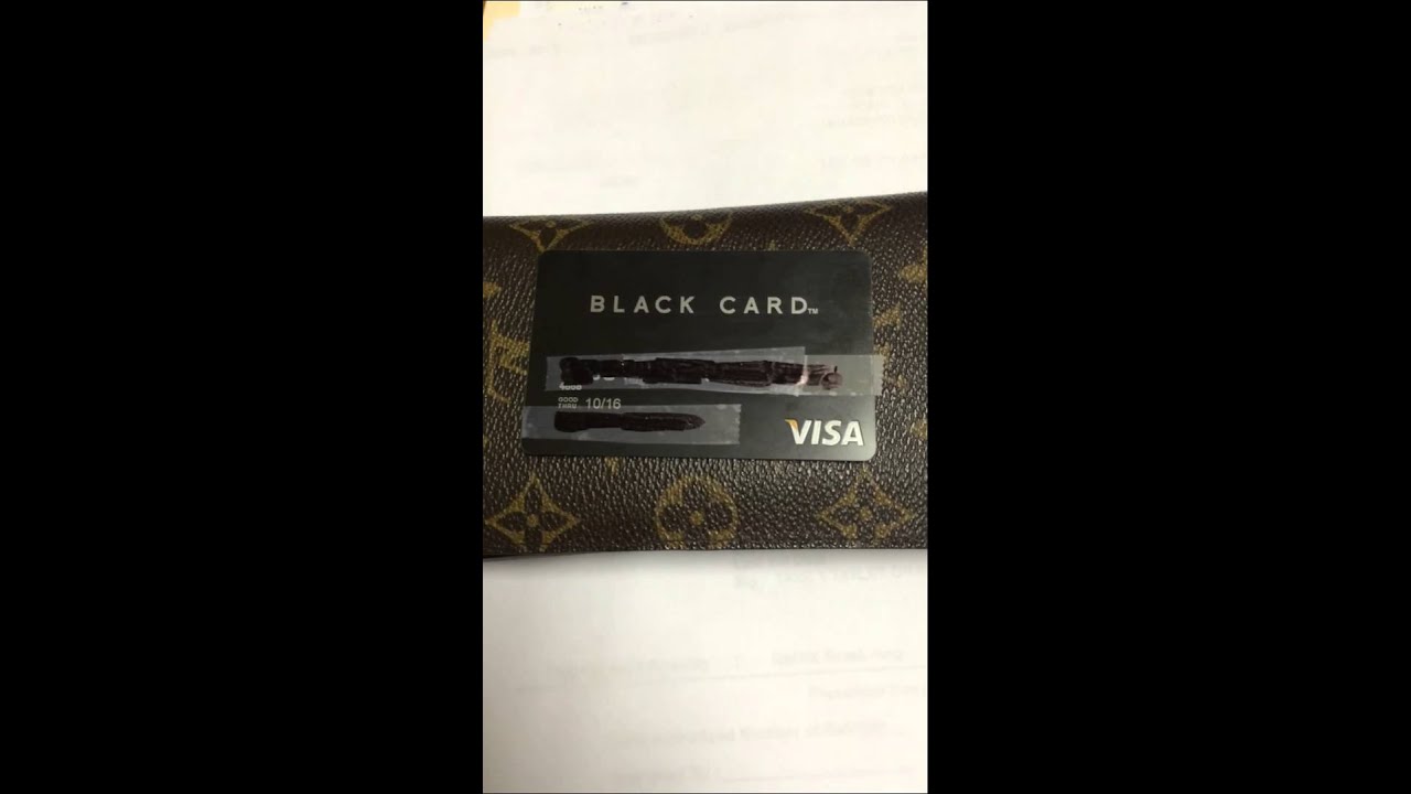 NEW VISA BLACK CARD STAINLESS STEEL CARBON - YouTube