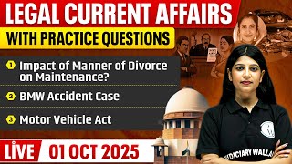 Legal Current Affairs Today | 1 October 2025 | Legal News | Judiciary/APO/ADA | Judiciary By PW
