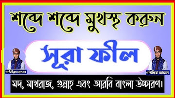 সূরা ফীল | তাজবীদ সহকারে সহি শুদ্ধ উচ্চারণ শিখুন | سورة الفيل | SURAH AL-FEEL | Gausia channel