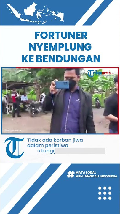 Diduga Sopir Mengantuk, Toyota Fortuner di Palembang Nyemplung ke Bendungan