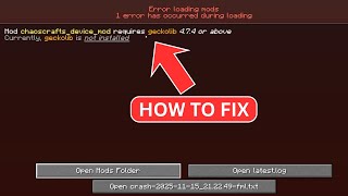 How to fix "Error Loadin Mods" in Minecraft (2025)