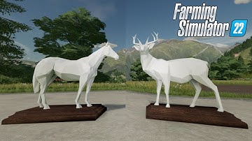Decorative Sculptures Pack - Farming Simulator 2022 [FS 22 LS 22 Placeable Building Mod] #farming