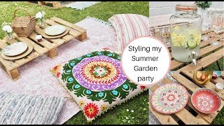 Styling my garden party, relaxed boho festival style