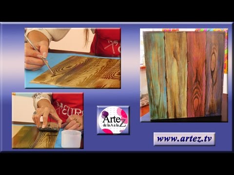 Como aplicar tinta al MDF con efecto madera 