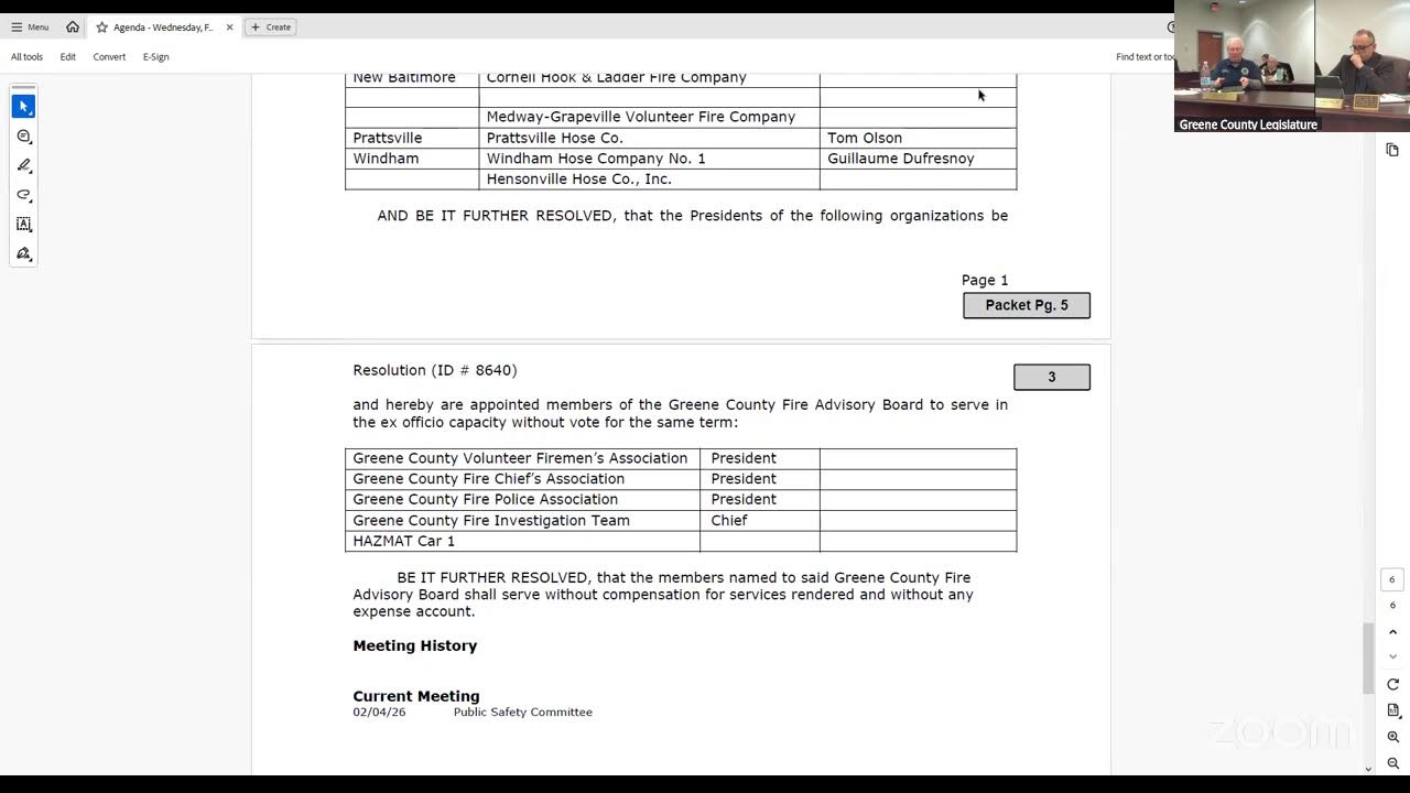 Greene County Committee Meetings - 02/04/2026