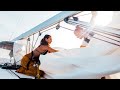 OH SH*T! Sail RIPS in the MIDDLE of the Ocean! Crossing the North Atlantic Day 10 | EE 123