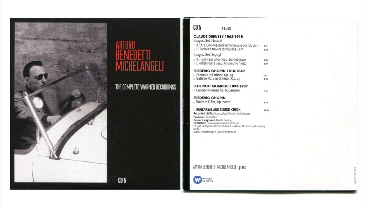 Michelangeli - Complete Warner Recordings (CD5) - YouTube