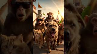 monkey viral funny comedy video 🤪. #funny #comedy #cat #monkey #dog