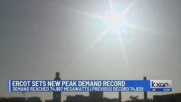 ERCOT said all-time energy demand record broken Sunday