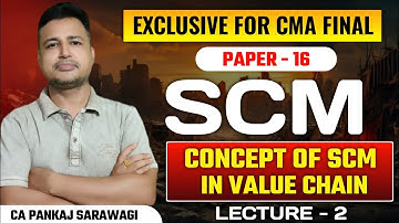 SCM | Concept of SCM in Value Chain L-2 | CMA Final | CA Pankaj Sarawagi |