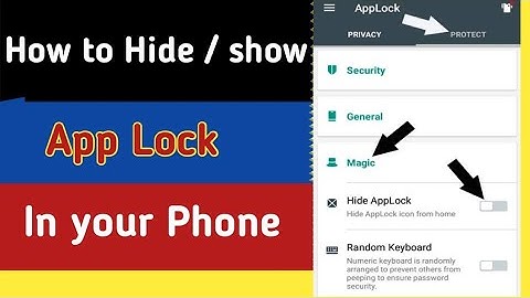 how to hide/show app lock icon in your android phone