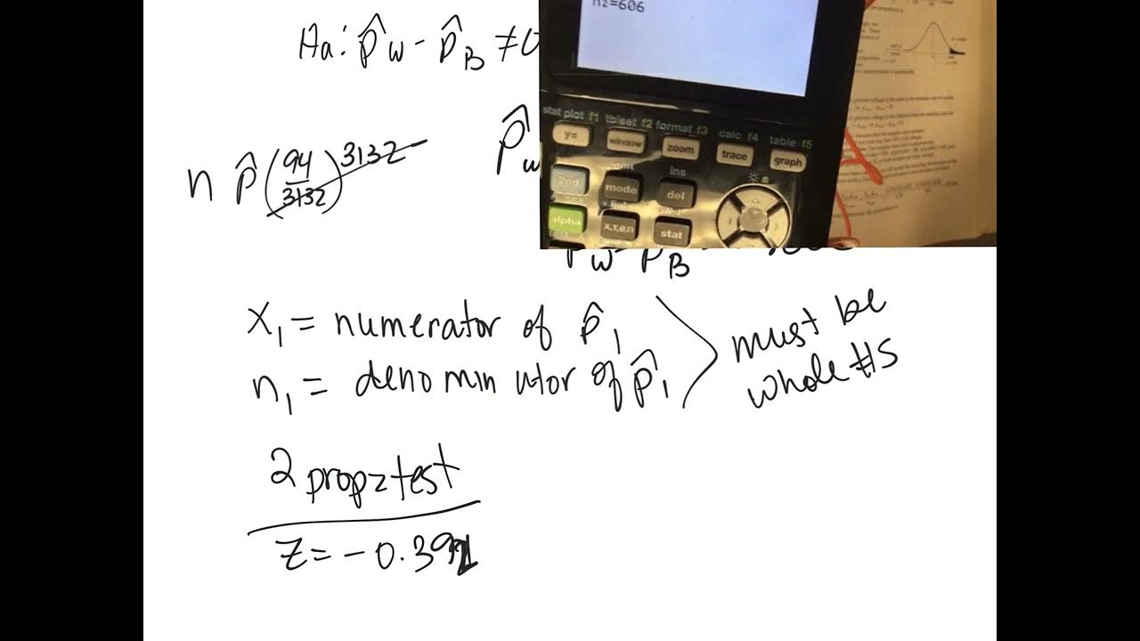 2 prop z test calculator YouTube