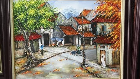 Tranh sơn dầu phố cổ khổ nhỏ tại AmiA TSD-307 màu - Siêu thị tranh AmiA