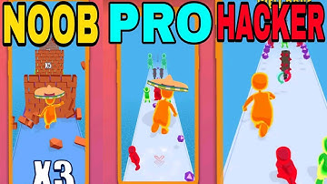 NOOB vs PRO vs HACKER ||ORANGE CRASH|| (FORT)All Levels Gameplay Android,ios (Level 1 - 2)
