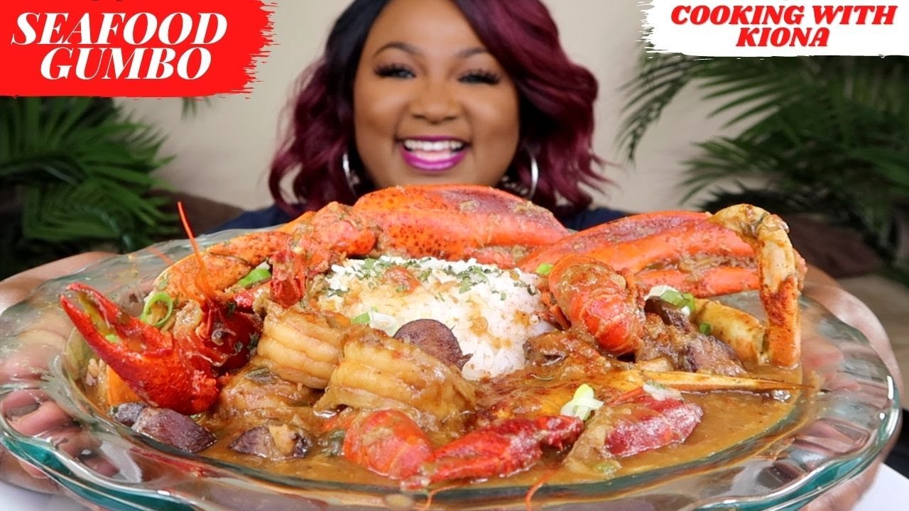 SEAFOOD GUMBO MUKBANG , EATING SHOW
