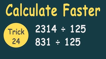 Divide by 125 trick | Trick to divide by 125 fast | Fast Calculation Tricks | OpenCourse
