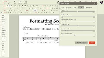 Formatting Score Text with Noteflight Premium