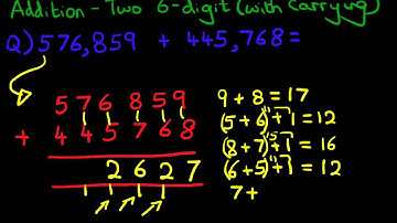 Addition - Two 6-Digit Numbers (with carrying)