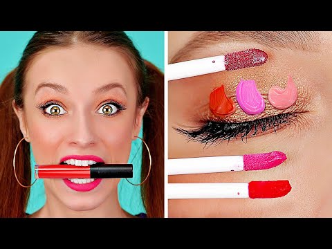 FUNNY DIY MAKE UP HACKS AND TIPS || Cool And Simple Girly Ideas by 123 GO!