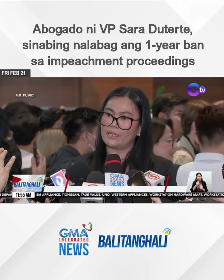Abogado ni VP Sara Duterte, sinabing nalabag ang 1-year ban sa impeachment proceedings| Balitanghali