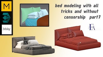 bed modeling in 3ds max for the market (3dsky) with all tricks and without censorship part7
