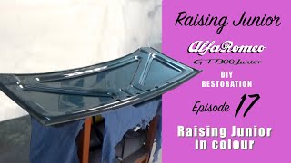 Raising Junior Episode 17- Painting a car at home - Classic Alfa Romeo