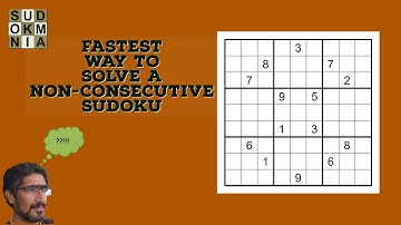 Fastest way to solve a difficult Non-Consecutive Sudoku