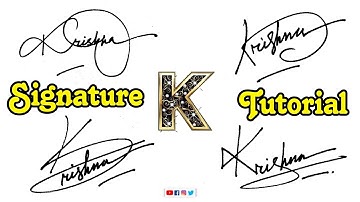 Krishna name Signature style✍ | K signature tutorial #signature #signaturestyle @AnupCalligraphy