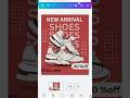 Day 123 Shoes Poster Design Professional ✨ CANVA Mobile tutorial 💓 #yt #short #shoes #design