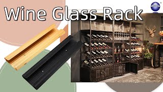 Under Cabinet Shelf Wine Cup Storage Aluminum Alloy Wine Glass Holder