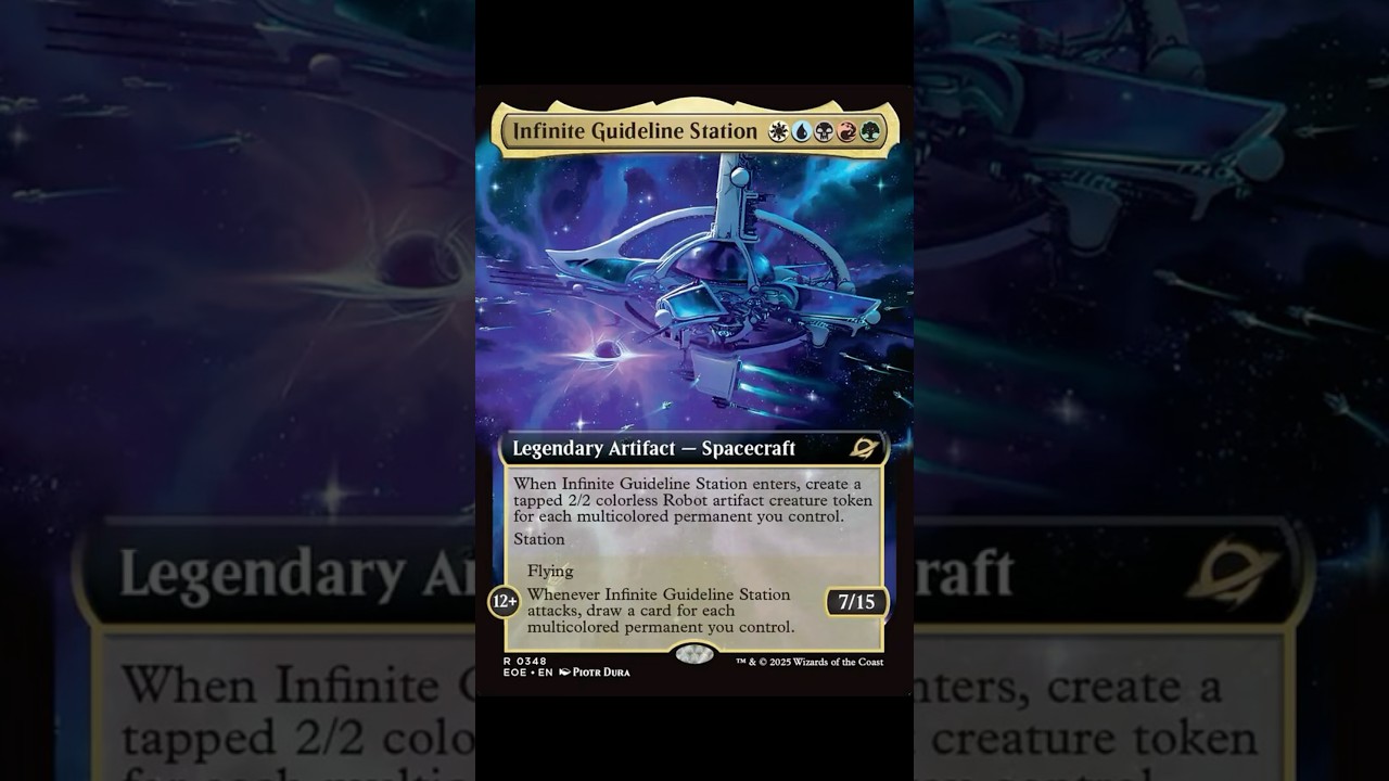 mtg spacecraft cards MTG Commander Deck EDH Deck Infinite Guideline Station 100 Magic Cards  Custom Deck Spacecraft Multicolor Edge of Eternities main image 1