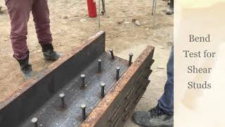 BEND TEST FOR SHEAR STUDS