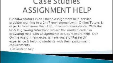 Case Studies Assignment Help