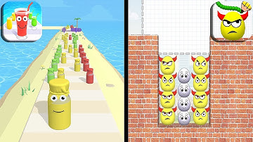 Juice Run Vs Draw To Smash - Max All Levels Game , Satisfying Mobile games Walkthrough