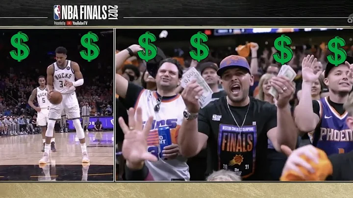 Suns Money Man bets $1,000 on Giannis missing FT's and wins   🤣  🤑  | Bucks vs Suns #Shorts #NBA