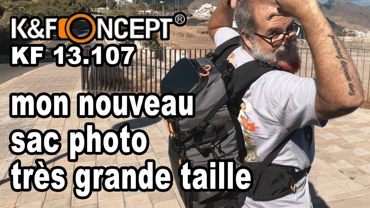 Grand sac à dos photos KF 13.107 de K&F Concept - EN FRANÇAIS