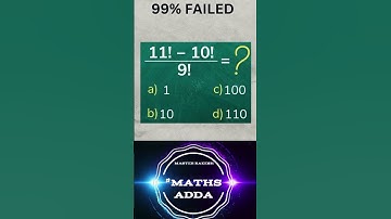 Think you’re a math genius? 😏 Try solving this factorial puzzle: 📌 11! - 10! / 9! = ?