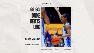 Duke WBB beats UNC!