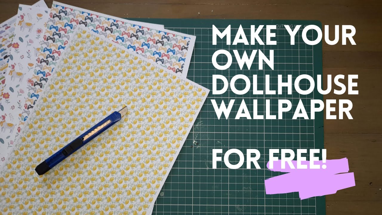 Frankie's Dollhouse: Doing The Wallpaper!