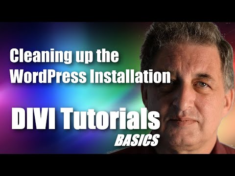 #03 DIVI Theme Tutorial for Beginners -  Cleaning up the WordPress Installation