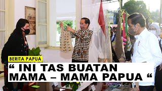 Jokowi Berikan Cenderamata Tas Noken Papua Untuk Menlu Selandia Baru Nanaia