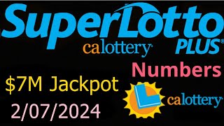 California SuperLotto Plus Winning Numbers 7 February 2024. CA Super Lotto Plus Drawing Result