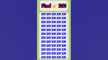 Find the odd number 281 #shorts #youtubeshorts #oddoneout