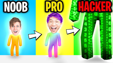 Can We Go NOOB vs PRO vs HACKER In GIANT RUSH!? (MAX LEVEL?!)