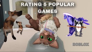 Rating 5 POPULAR ANIMAL GAMES | WCUE Roblox