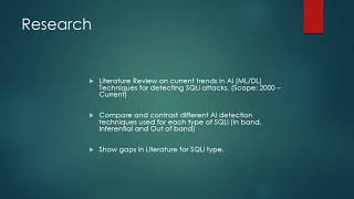 CSC 807: Research Proposal Progress Presentation