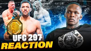 Israel Adesanya Reacts to UFC 297 & Responds to Dricus Du Plessis Call Out image