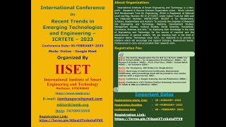 International Conference || ICRTETE – 2023