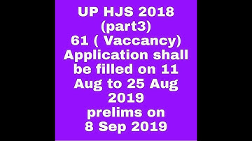 UP HJS 61 POST VACANCIES APPLY HURRY